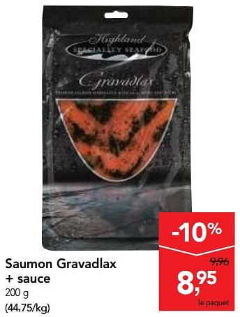 Promoties Saumon gravadlax + sauce - Huismerk - Makro - Geldig van 11/04/2018 tot 24/04/2018 bij Makro
