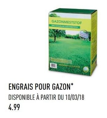 Promotions Engrais pour gazon - Produit maison - Aldi - Valide de 03/04/2018 à 30/06/2018 chez Aldi