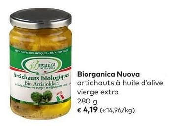 Promotions Biorganica nuova artichauts à huile d`olive vierge extra - Biorganica - Valide de 04/04/2018 à 01/05/2018 chez Bioplanet