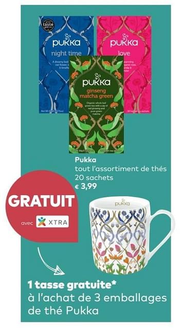 Promotions Pukka tout l`assortiment de thés - Pukka - Valide de 04/04/2018 à 01/05/2018 chez Bioplanet