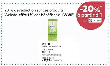 Promotions Weleda huile anticellulite au bouleau - Weleda - Valide de 04/04/2018 à 01/05/2018 chez Bioplanet