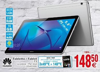 Promotions Huawei tablette tablet t3 - Huawei - Valide de 10/04/2018 à 23/04/2018 chez Cora