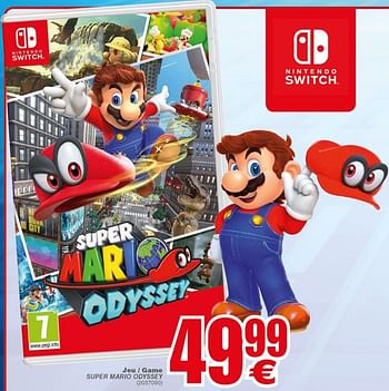 Promotions Jeu - game super mario odyssey - Nintendo - Valide de 10/04/2018 à 23/04/2018 chez Cora