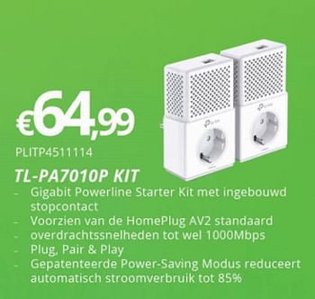 Promoties Tp link tl-pa7010p kit - TP-LINK - Geldig van 01/04/2018 tot 15/05/2018 bij Compudeals