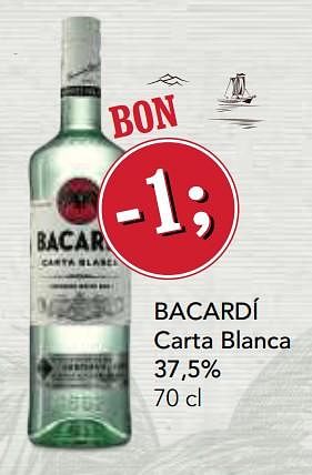Promoties Bacardí carta blanca 37,5% - Bacardi - Geldig van 11/04/2018 tot 24/04/2018 bij Makro