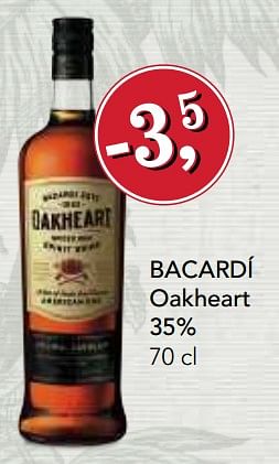 Promotions Bacardí oakheart 35% - Bacardi - Valide de 11/04/2018 à 24/04/2018 chez Makro