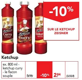 Promoties Ketchup - Zeisner - Geldig van 11/04/2018 tot 24/04/2018 bij Makro
