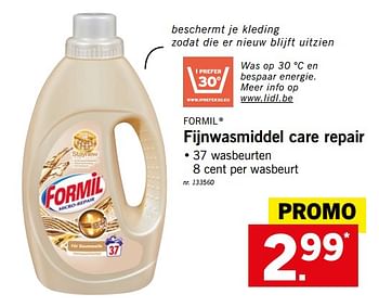 Promoties Fijnewasmiddel care repair - Formil - Geldig van 19/04/2018 tot 21/04/2018 bij Lidl