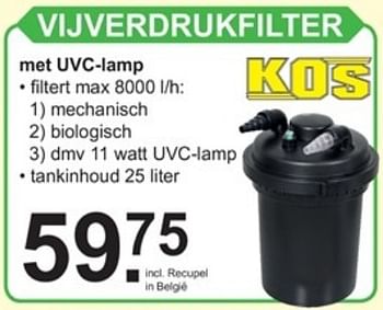 Promotions Kos vijverdrukfilter - Kos - Valide de 09/04/2018 à 28/04/2018 chez Van Cranenbroek