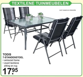 Promoties Todis 7-standenstoel - Huismerk - Van Cranenbroek - Geldig van 09/04/2018 tot 28/04/2018 bij Van Cranenbroek
