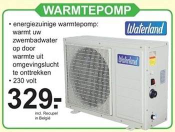 Promoties Waterland warmtepomp - Waterland - Geldig van 09/04/2018 tot 28/04/2018 bij Van Cranenbroek