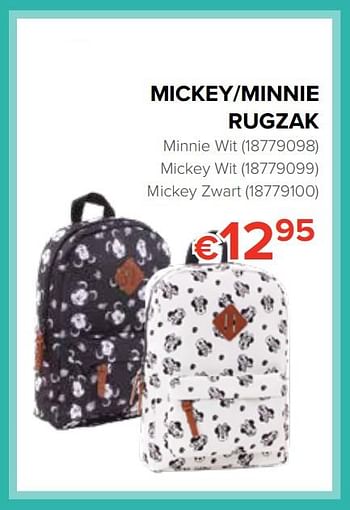 Promoties Mickey-minnie rugzak - Huismerk - Euroshop - Geldig van 20/04/2018 tot 13/05/2018 bij Euro Shop