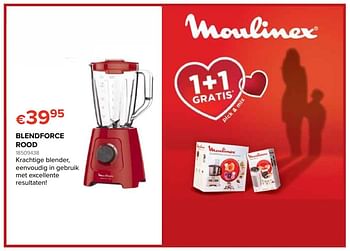 Promoties Moulinex blendforce rood - Moulinex - Geldig van 20/04/2018 tot 13/05/2018 bij Euro Shop