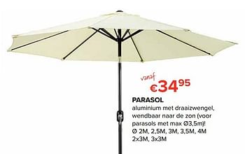 Promoties Parasol - Huismerk - Euroshop - Geldig van 20/04/2018 tot 13/05/2018 bij Euro Shop