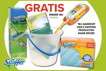Promoties Emmer gratis bij 2 swiffer producten - Swiffer - Geldig van 20/04/2018 tot 13/05/2018 bij Euro Shop