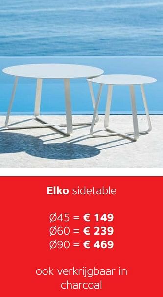 Promoties Elko sidetable - Huismerk - Disco G.V. - Geldig van 01/04/2018 tot 30/06/2018 bij Disco G.V.