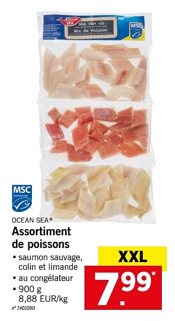 Promotions Assortiment de poissons - OceanSEa - Valide de 16/04/2018 à 21/04/2018 chez Lidl