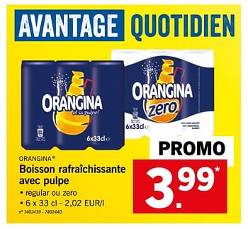 Promoties Boisson rafraîchissante avec pulpe - Orangina - Geldig van 16/04/2018 tot 21/04/2018 bij Lidl