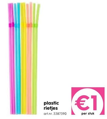 artikel Pidgin Rot Huismerk - Blokker Plastic rietjes - Promotie bij Blokker