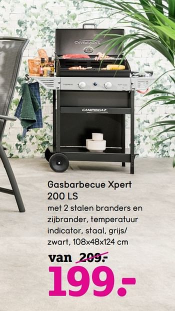 Promoties Gasbarbecue xpert 200 ls - Campingaz - Geldig van 09/04/2018 tot 22/04/2018 bij Leen Bakker