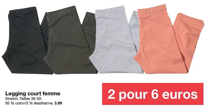 Produit maison Zeeman Legging court femme En promotion chez Zeeman