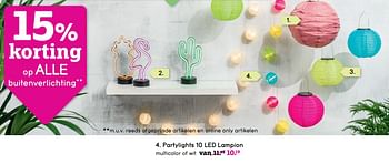 Promoties Partylights 10 led lampion - Huismerk - Leen Bakker - Geldig van 09/04/2018 tot 22/04/2018 bij Leen Bakker
