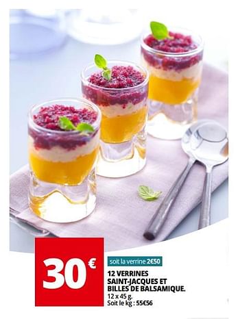 Promoties 12 verrines saint-jacques et billes de balsamique - Huismerk - Auchan - Geldig van 04/04/2018 tot 30/09/2018 bij Auchan