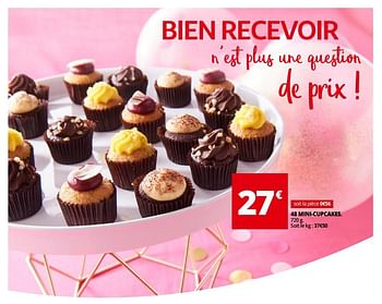 Promotions 48 mini-cupcakes - Produit Maison - Auchan Ronq - Valide de 04/04/2018 à 30/09/2018 chez Auchan Ronq