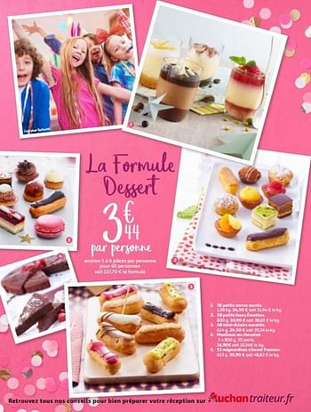 Promotions La formule dessert - Produit Maison - Auchan Ronq - Valide de 04/04/2018 à 30/09/2018 chez Auchan Ronq
