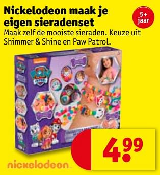 Promoties Nickelodeon maak je eigen sieradenset - Nickelodeon - Geldig van 10/04/2018 tot 22/04/2018 bij Kruidvat