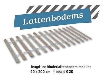 Promoties Jeugd- en kinderlattenbodem met lint - Huismerk - Dreamland - Geldig van 15/03/2018 tot 14/03/2019 bij Dreamland
