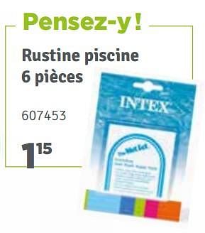 Promotions Rustine piscine 6 pièces - Intex - Valide de 01/04/2018 à 30/06/2018 chez Mr. Bricolage