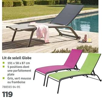Promotions Lit de soleil globe - Produit maison - Mr. Bricolage - Valide de 01/04/2018 à 30/06/2018 chez Mr. Bricolage