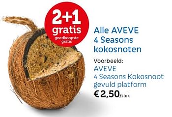 Promoties Aveve 4 seasons kokosnoot gevuld platform - Huismerk - Aveve - Geldig van 11/04/2018 tot 21/04/2018 bij Aveve