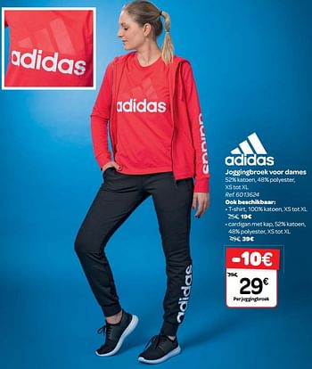 Promoties Joggingbroek voor dames - Adidas - Geldig van 11/04/2018 tot 23/04/2018 bij Carrefour