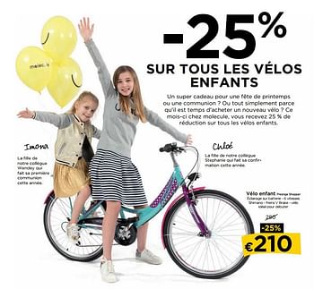 Promotions Vélo enfant prestige shopper - Prestige - Valide de 30/03/2018 à 25/04/2018 chez Molecule