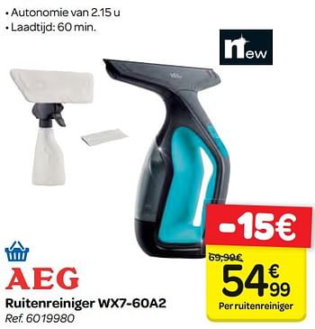 Promoties Aeg ruitenreiniger wx7-60a2 - AEG - Geldig van 11/04/2018 tot 23/04/2018 bij Carrefour