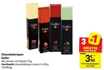 Promoties Chocoladerepen galler - Galler - Geldig van 11/04/2018 tot 23/04/2018 bij Carrefour