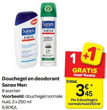 Promotions Douchegel en deodorant sanex men - Sanex - Valide de 11/04/2018 à 23/04/2018 chez Carrefour