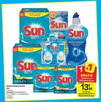 Promoties Onderhoudsproducten sun - Sun - Geldig van 11/04/2018 tot 23/04/2018 bij Carrefour