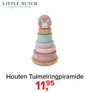 Promoties Houten tuimelringpiramide - Little Dutch - Geldig van 09/04/2018 tot 05/05/2018 bij Baby-Dump