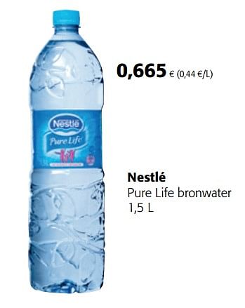 Promoties Nestlé pure life bronwater - Nestlé - Geldig van 11/04/2018 tot 24/04/2018 bij Colruyt