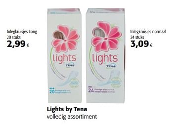 Promoties Lights by tena volledig assortiment - Tena - Geldig van 11/04/2018 tot 24/04/2018 bij Colruyt