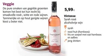 Promoties Vintense syrah rosé alcoholvrije wijn - Rosé wijnen - Geldig van 11/04/2018 tot 24/04/2018 bij Colruyt