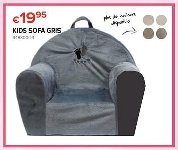 Promotions Kids sofa gris - DDD - Valide de 20/04/2018 à 13/05/2018 chez Euro Shop