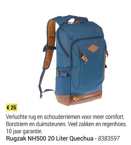 Quechua Rugzak nh500 20 liter quechua Promotie bij Decathlon