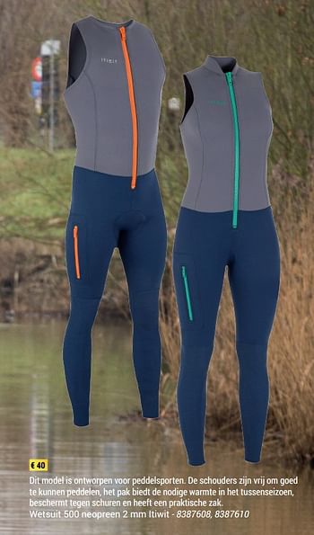 Promoties Wetsuit 500 neopreen 2 mm itiwit - ITIWIT - Geldig van 01/03/2018 tot 31/05/2018 bij Decathlon