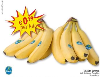 Promoties Chiquita-bananen - Chiquita - Geldig van 17/04/2018 tot 22/04/2018 bij Intermarche