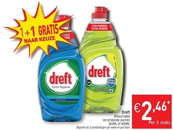 Promoties Dreft afwasmiddel - Dreft - Geldig van 17/04/2018 tot 22/04/2018 bij Intermarche