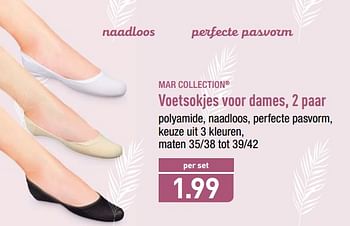 Promoties Mar collection voetsokjes voor dames - Mar Collection - Geldig van 18/04/2018 tot 21/04/2018 bij Aldi